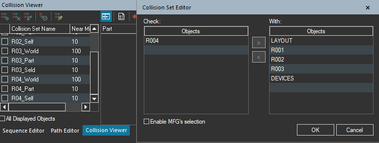 Process Simulate Collision Viewer and Collision Set Editor